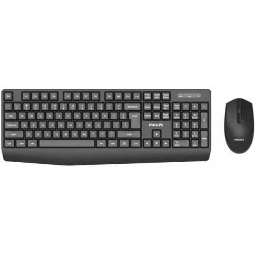 Клавиатура/мышь (беспроводной комплект) Philips SPT6337 2.4GHz 104кл., 3кн., 1600dpi, черный