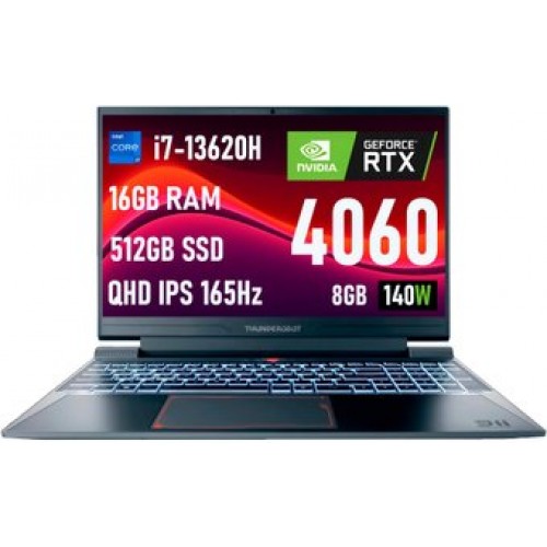 Ноутбук 15.6" Haier Thunderobot 911X (2K IPS 165Hz/i7-13620H/16GB/512GB/RTX4060 8GB 105W/W11H)