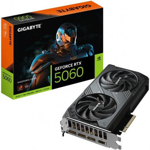 Видеокарта GIGABYTE GeForce RTX 5060 WINDFORCE OC [GV-N5060WF2OC-8GD]