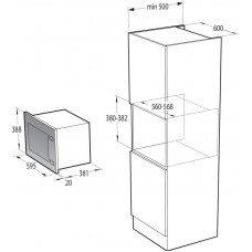 Встраиваемая микроволновая печь GORENJE BMX251SG2BG