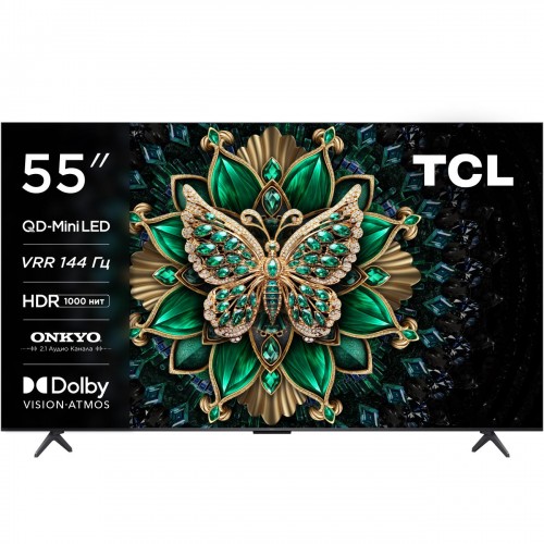 55" (139.7 см) Телевизор TCL 55C6K черный