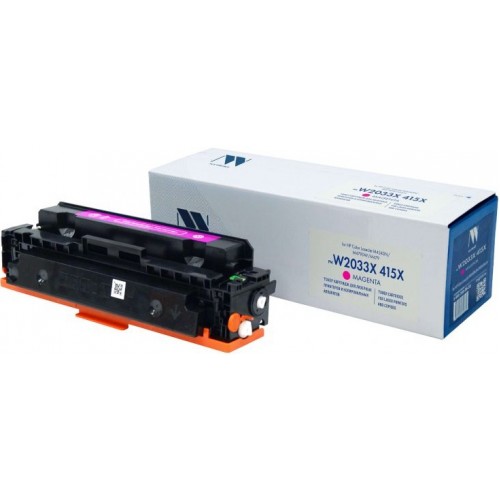 Тонер-картридж с чипом NV Print W2033X для HP Color LaserJet Pro M454dn/M479dw, №415X, M, 6K