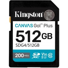 Флеш карта SDXC 512GB Kingston SDG4/512GB Canvas Go! Plus V30 w/o adapter