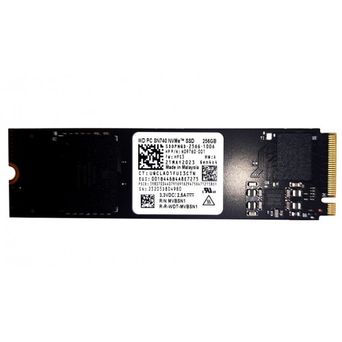 Диск SSD  256Gb M2 2280 (NVME) PCIe x4 WD PC SN740 SDDPNQD-256G-2006