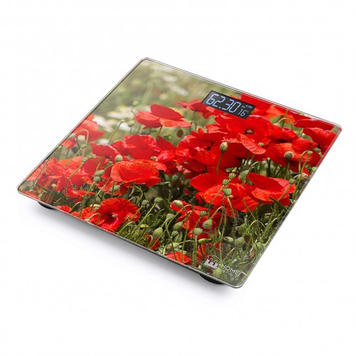Весы напольные HOME ELEMENT HE-SC906 красные маки