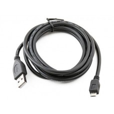 Кабель USB 2.0 Am-microBm 5P  1.8м Gembird Pro, позол.конт., черный, пакет (CCP-mUSB2-AMBM-6)