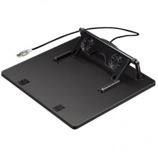 Охлаждающая подставка для ноутбука Hama (2x140mm/Blue LED/1xUSB/270x370x30mm/802g) black