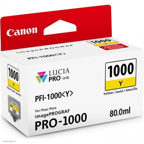 Картридж-чернильница PFI-1000Y Canon  imagePROGRAF iPF1000 Yellow (0549C001)