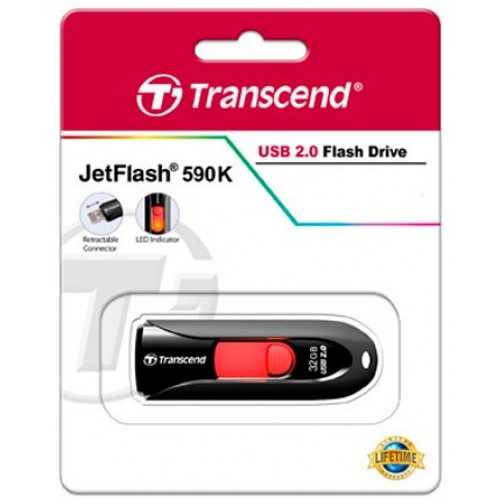 Накопитель USB 2.0 Flash Drive 8Gb Transcend JetFlash 590W (TS8GJF590W)