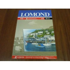 Плёнка Lomond для струйных А4, 10 листов, прозрачная 100мкр (0710421) с покрытием