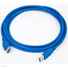 Кабель USB 3.0 Am-Af удлинитель  1.8м Gembird/Cablexpert Pro экран., синий (CCP-USB3-AMAF-6)