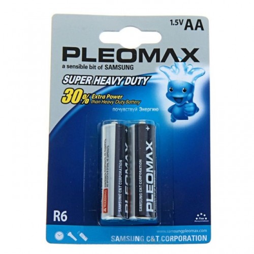 Батарейки солевые Samsung Pleomax R6-2BL 2шт./уп. (АА)