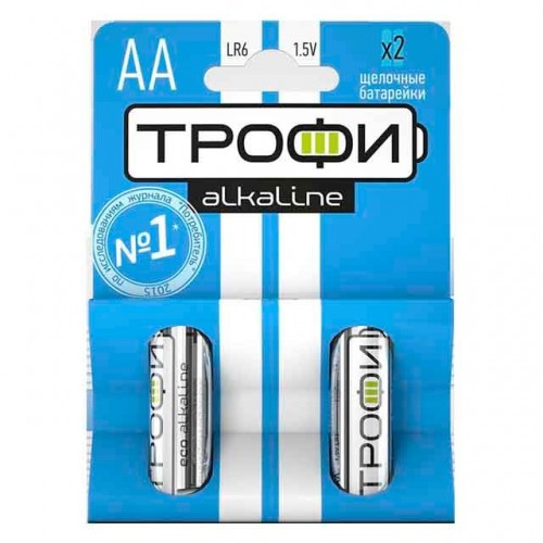 Батарейки алкалиновые Трофи Alkaline ECO 2шт (AA)