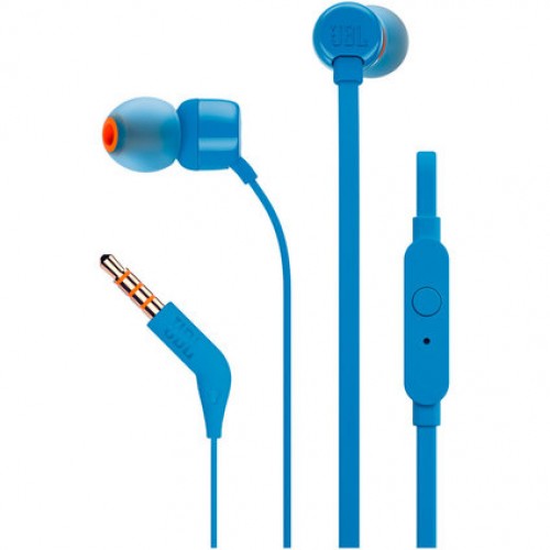 Наушники с микрофоном JBL JBLT110BLU (10Hz-20kHz, 16 Om, доп. 1.2 м) blue