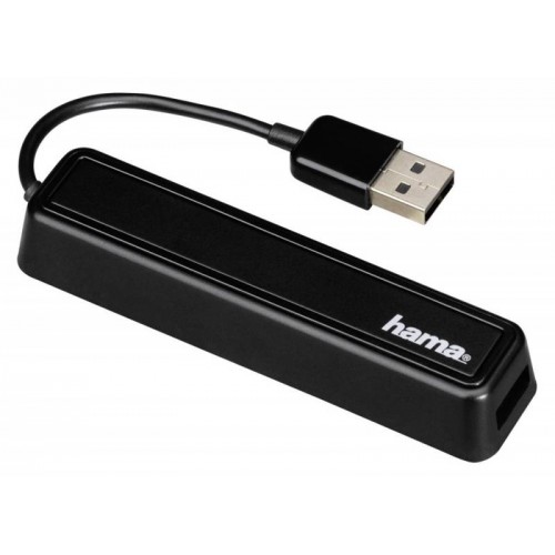 Концентратор USB 2.0 HUB 4-port Hama 12167 black