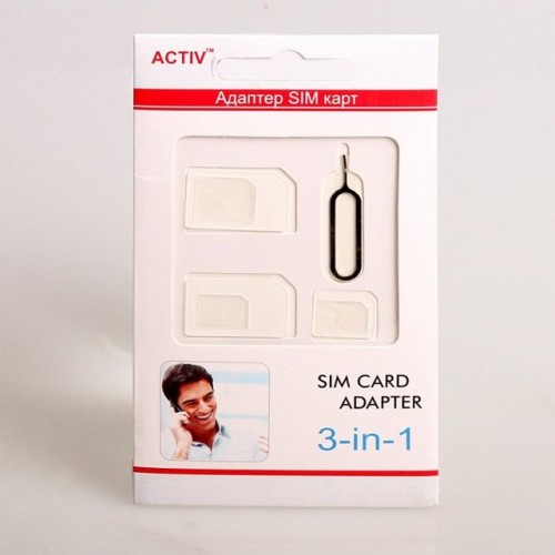 Адаптер Activ для SIM карт 3 в 1 (white)