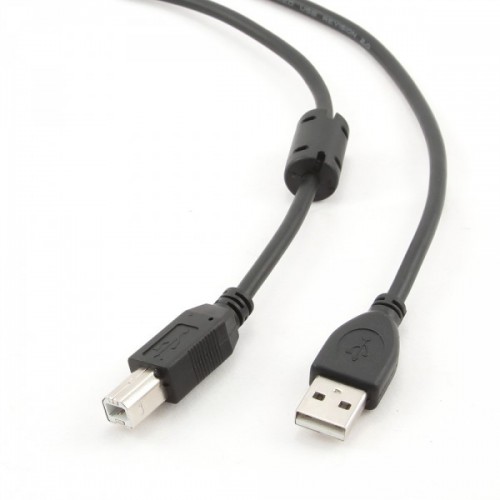 Кабель USB 2.0 Am-Bm 4,5м Pro Cablexpert экран, феррит.кольцо, черный, пакет