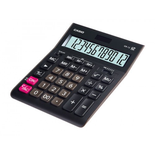 Калькулятор Casio GR-12 черный, 12-разрядный