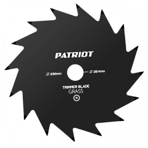 Нож Patriot PT-GCB16T, D=230*25,4мм, толщина 1,6мм, 16-зубый