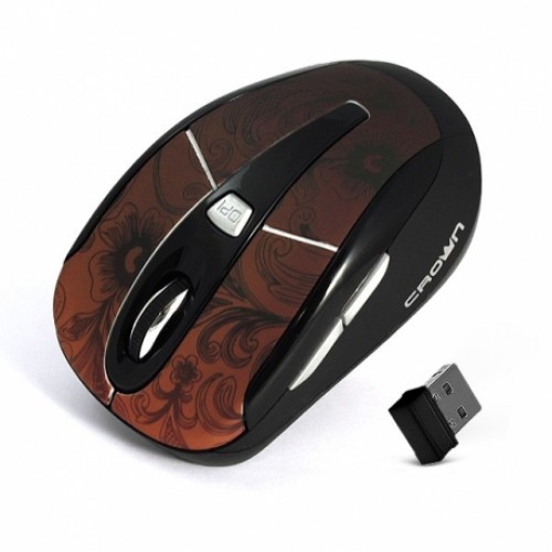 Манипулятор Crown CMM-927W 1600dpi, 6btn, USB, black