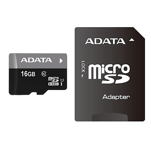 Карта памяти microSD Card16Gb A-data Premier Class10 HC UHS-I 40/15 MB/s + SD адаптер