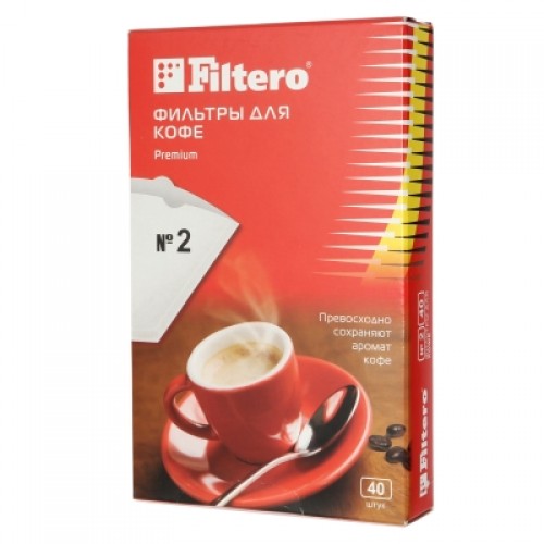 Фильтры для кофе Filtero №2/40 белый