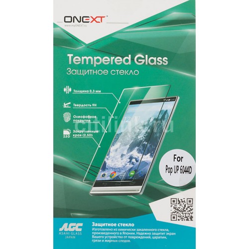 Защитное стекло Onext для Alcatel Pop Up 6044D 1шт