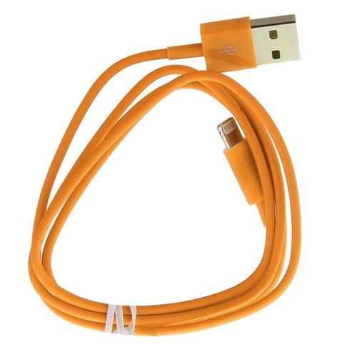Кабель USB - Apple lightning Glossar iP5-01 для iPhone 5/5S (orange)