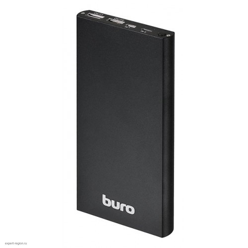 Портативный аккумулятор Buro RA-12000-AL-BK Li-Pol, 12000mAh, 1A, 2.1A, 5V, 2xUSB, black