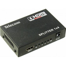 Разветвитель HDMI 1 компьютер -  4 монитора, Telecom TTS5020 каскадируемый