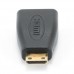 Переходник HDMI 19F -> miniHDMI 19M Gembird A-HDMI-FC, золотые разъемы