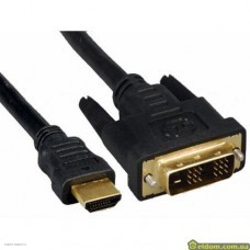 Кабель HDMI-DVI 19M-19M  3.0м Gembird чёрный,золотые контакты,экран (CC-HDMI-DVI-10)