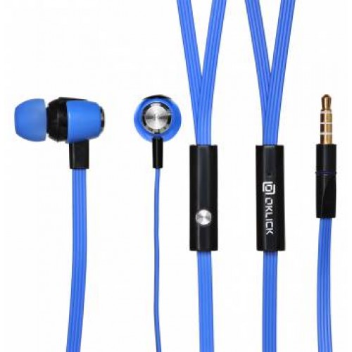 Наушники с микрофоном Oklick HS-S-240 (20-20000Гц, 16 Ом,1.2 м) blue