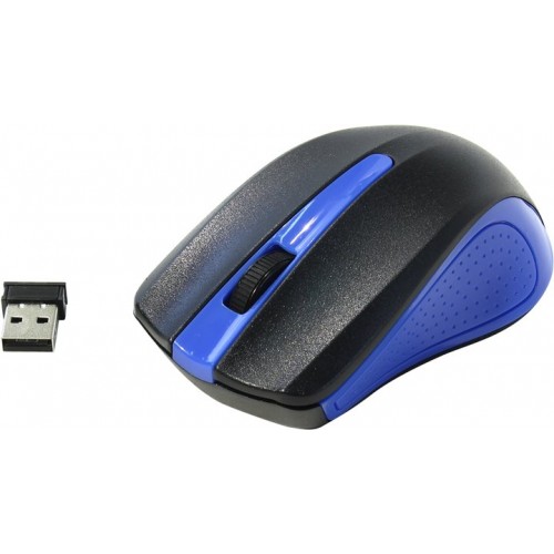 Мышь Oklick 485MW+ черный/синий оптическая (1200dpi) беспроводная USB (2but)