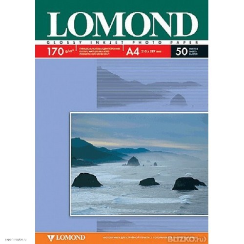 Бумага Lomond для фотопечати A4/185г/м2/20л листов, полуглянцевая (1101306)