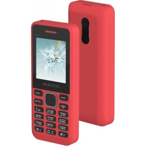 Мобильный телефон Maxvi C20 1.77" TN, 32Mb RAM, 2-Sim, 600mAh, красный