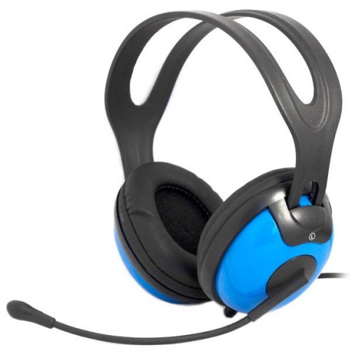 Гарнитура Ritmix RH-945M, Black/Blue, 2 x mini jack 3.5 mm, 2.75m 
