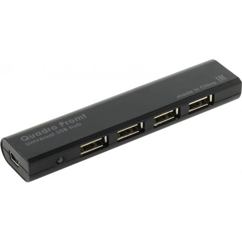 Концентратор USB 2.0 HUB 4-port Defender Quadro Promt, черный