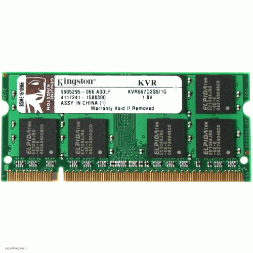 Модуль памяти 1024MB DDR2 SODIMM Kingston 